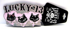 LUCKY 13  BUCKLE SEE NO EVIL