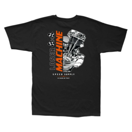 LOSER MACHINE PAN OVERDRIVE HEAVYWEIGHT T-SHIRT BLACK