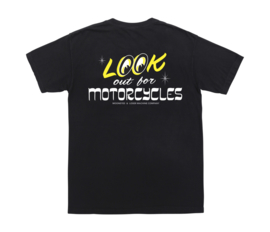 LOSER MACHINE MOONEYES  LOOK OUT POCKET T-SHIRT BLACK