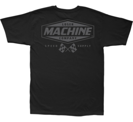 LOSER MACHINE  OVERDRIVE REFLECTIVE HEAVYWEIGHT T-SHIRT BLACK