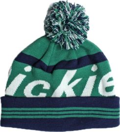 DICKIES MOHAWK BOBBLE BEANIE GREEN/NAVY