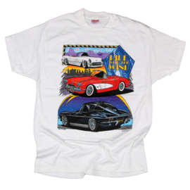 VINTAGE CORVETTE T-SHIRT RIDE THE WIND WHITE