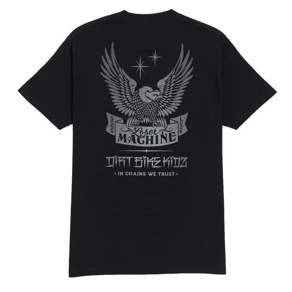 LOSER MACHINE X DIRT BIKE KIDZ T-SHIRT HIGH BEAMS BLACK
