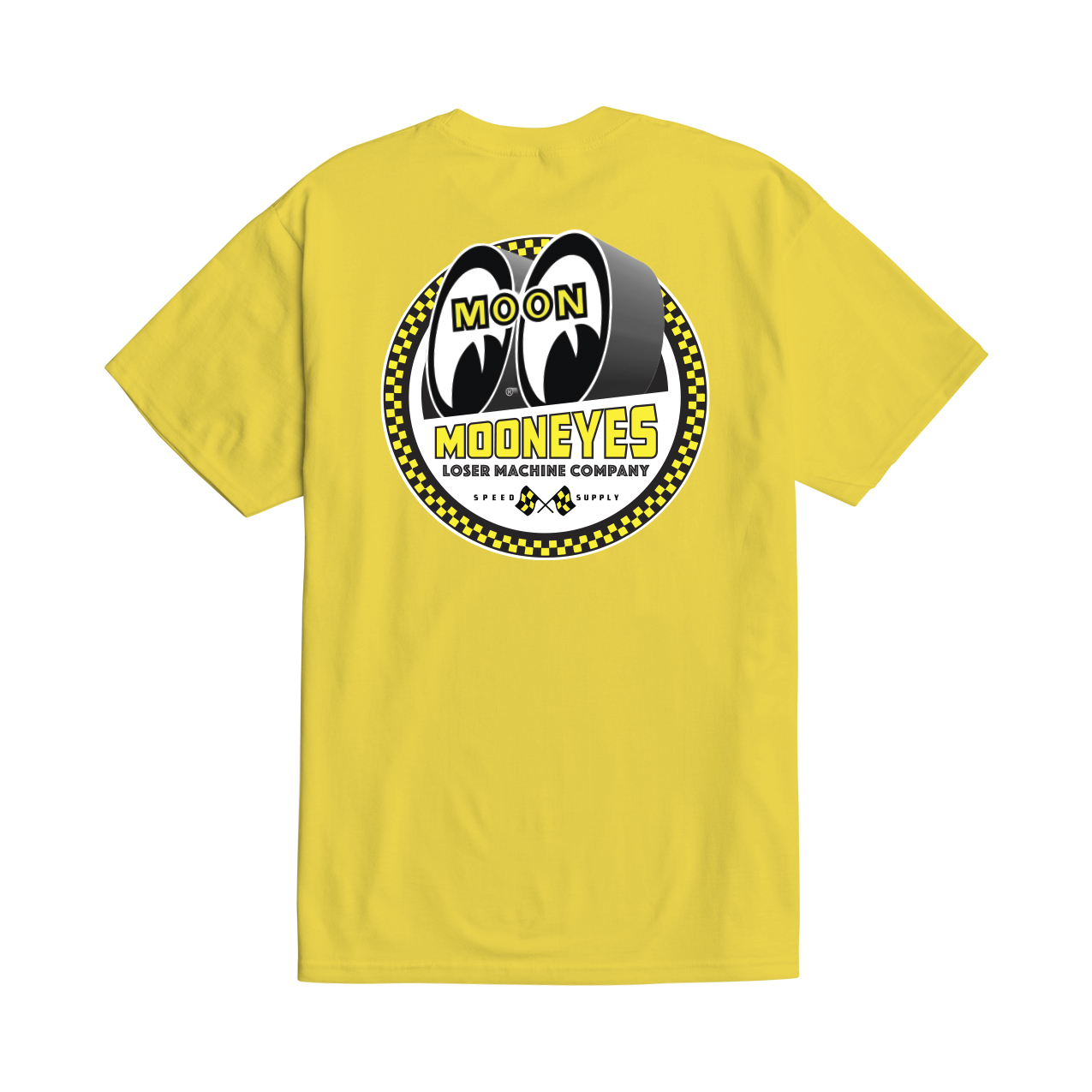 LOSER MACHINE X MOONEYES WINNERS CIRCLE T-SHIRT YELLOW