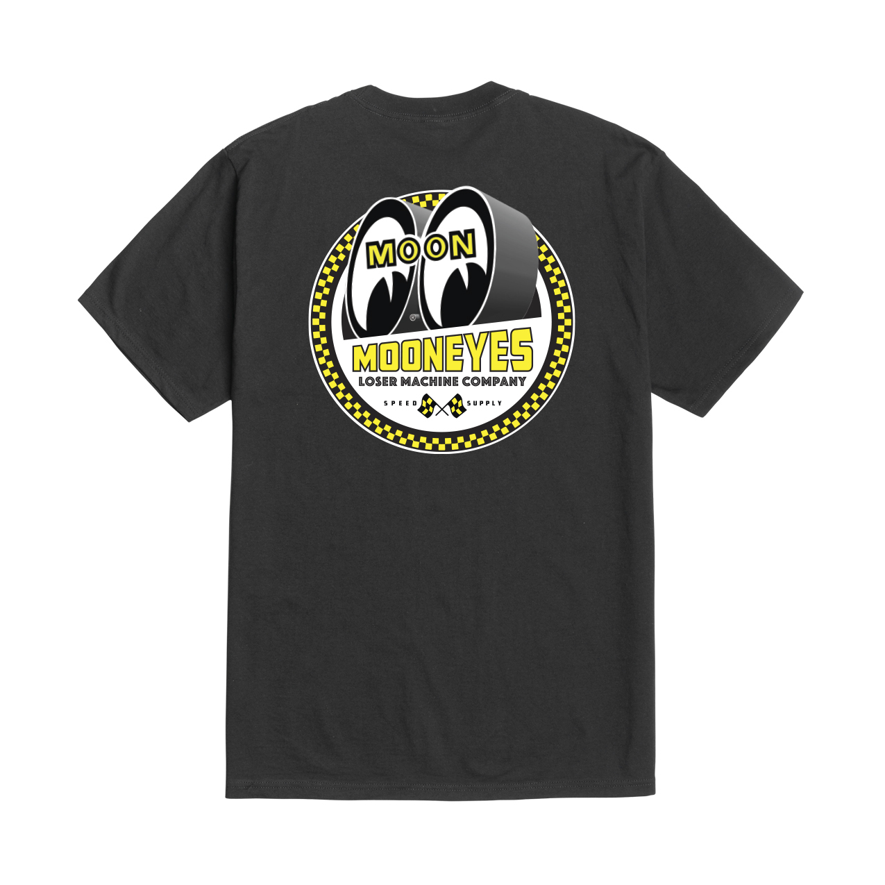 LOSER MACHINE X MOONEYES WINNERS CIRCLE T-SHIRT BLACK