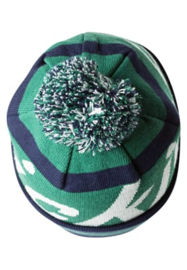 DICKIES MOHAWK BOBBLE BEANIE GREEN/NAVY