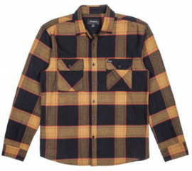 BRIXTON BOWERY FLANNEL BLACK GOLD