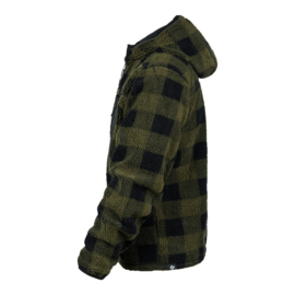 FOSTEX REVERSIBLE SHERPA SOFTSHELL JACKET BLACK OLIVE