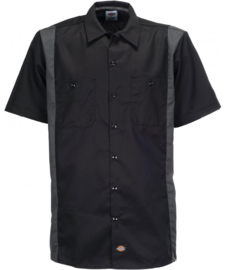 DICKIES TWO TONE WORK SHIRT BLACK/GREY