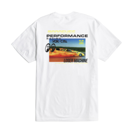 LOSER MACHINE X MOONEYES HIGH PERFORMANCE T-SHIRT WHITE