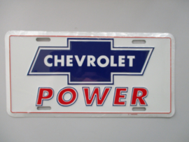 KENTEKENPLAAT CHEVY POWER METAAL