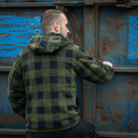 FOSTEX REVERSIBLE SHERPA SOFTSHELL JACKET BLACK OLIVE