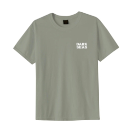 DARK SEAS  STREAMLINE PIGMENT T-SHIRT OIL GREEN