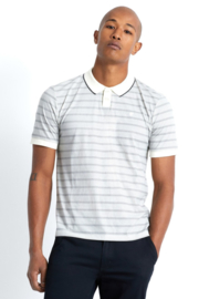 BRIXTON PROPER POLO KNIT OFF WHITE WASHED BLACK
