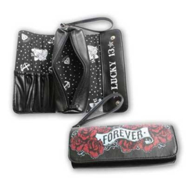 LUCKY 13 MAKE UP ETUI POUCH BLACK