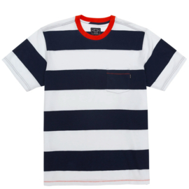 DARK SEAS  WOODS KNIT NAVY/WHITE