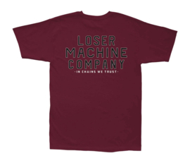 LOSER MACHINE BARRICADE T-SHIRT MAROON