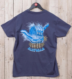 RIETVELD SHAKA WAVE  T-SHIRT INDIGO BLUE