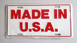 KENTEKENPLAAT MADE IN USA