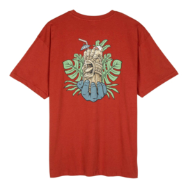 SANTA CRUZ TIKI HAND STRIP T-SHIRT DARK RUST