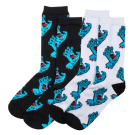 SANTA CRUZ MULTI HAND SOCK BLACK & WHITE