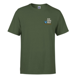 OLD GUYS RULE 'SHED HAPPENS III' T-SHIRT  MILITARY GREEN