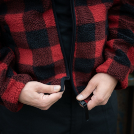 FOSTEX REVERSIBLE SHERPA SOFTSHELL JACKET BLACK RED