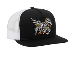 LOSER MACHINE GLORY TRUCKER CAP BLACK /  WHITE