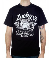 LUCKY 13 DEATH WISH T SHIRT BLACK