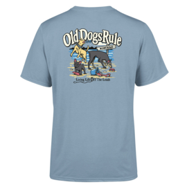 OLD GUYS RULE  'OLD DOGS RULE II' T-SHIRT LIGHT BLUE