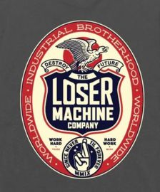 LOSER MACHINE WORK HARD  T-SHIRT VINTAGE BLACK