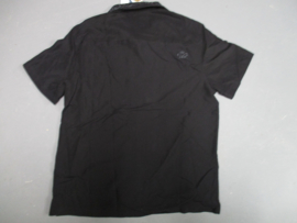 RIETVELD SMALL LOGO EMBROIDERIED COLLAR SHIRT BLACK