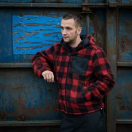 FOSTEX REVERSIBLE SHERPA SOFTSHELL JACKET BLACK RED
