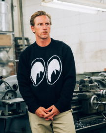 LOSER MACHINE X MOONEYES WOVEN BODIE SWEATER BLACK