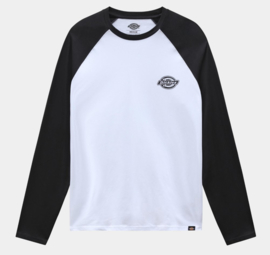 DICKIES  LONGSLEEVE BASEBALL T-SHIRT COLOGNE BLACK/WHITE