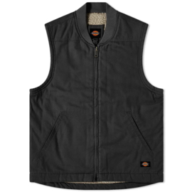 DICKIES SHERPA LINED VEST BLACK