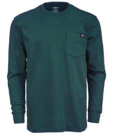 DICKIES LONG SLEEVE POCKET TEE HUNTER GREEN