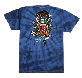 DARK SEAS VENOMOUS TIE DYE T-SHIRT SPIDER NAVY