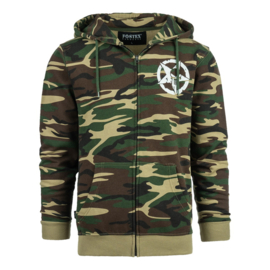 FOSTEX HOODIE PUNISHER ALLIED STAR ZIP WOODLAND