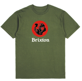 BRIXTON TANK T-SHIRT MILITARY OLIVE WORN WASH