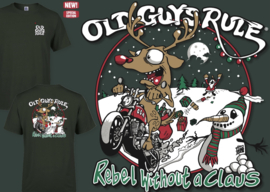 OLD GUYS RULE  'REBEL WITHOUT A CLAUS´ T-SHIRT FOREST GREEN