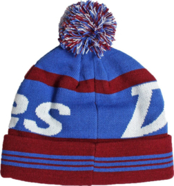 DICKIES MOHAWK BOBBLE BEANIE BURGUNDY/BLUE