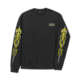 LOSER MACHINE X MOONEYES BLUE COLLAR  LONG-SLEEVE T-SHIRT BLACK