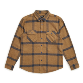 BRIXTON BOWERY L/S FLANNEL GOLD/NAVY