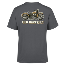 OLD GUYS RULE 'PANHEAD' T-SHIRT CHARCOAL