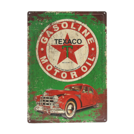 METAL PLATE TEXACO GASOLINE