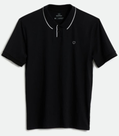 BRIXTON PROPER POLO KNIT BLACK WHITE