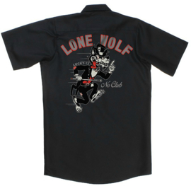 LUCKY 13 NO CLUB LONE WOLF  WORK SHIRT