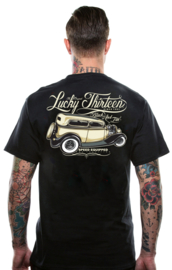 LUCKY 13 BLACK & TAN MEN'S TEE SHIRT