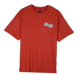 SANTA CRUZ TIKI HAND STRIP T-SHIRT DARK RUST